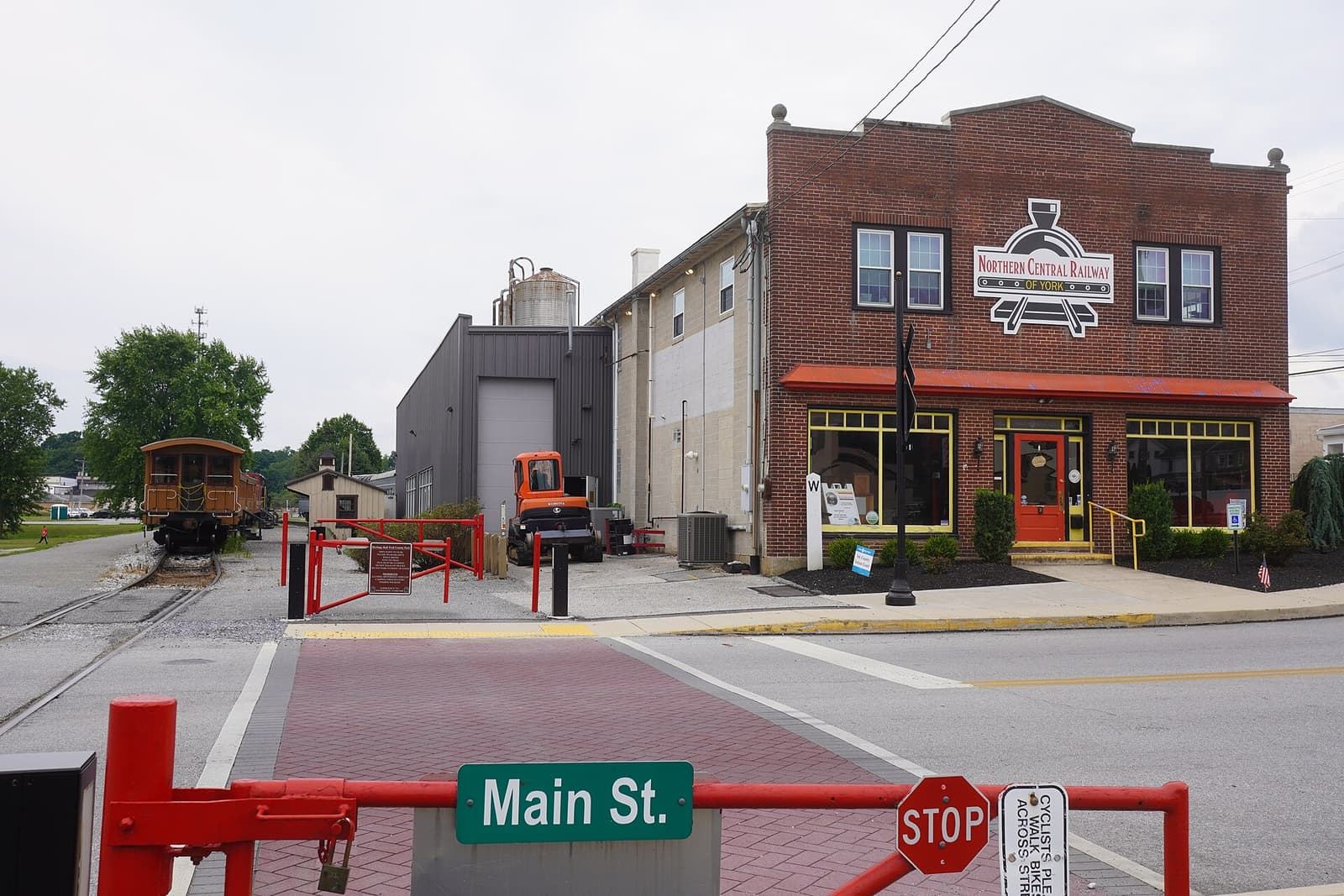 The railroad station on Main Street, New Freedom